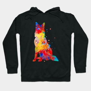 Belgian Malinois Dog Watercolor Painting Hoodie